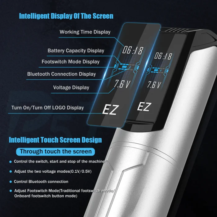 P5 Touchscreen Bluetooth Wireless Tattoo Pen Machine