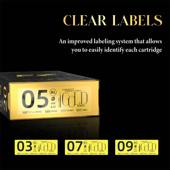 V-Select Gold Series Cartridge Needles-pack