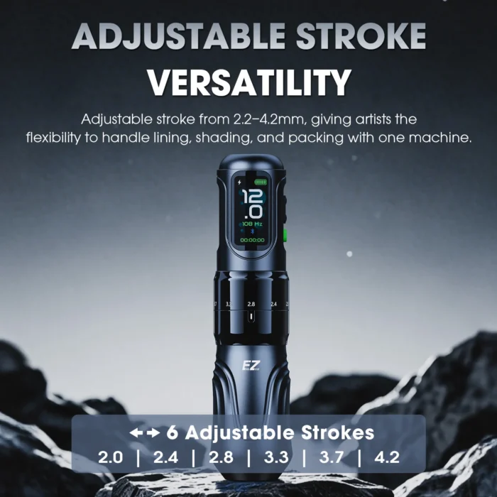 P6 Adjustable Stroke Wireless Tattoo Machine